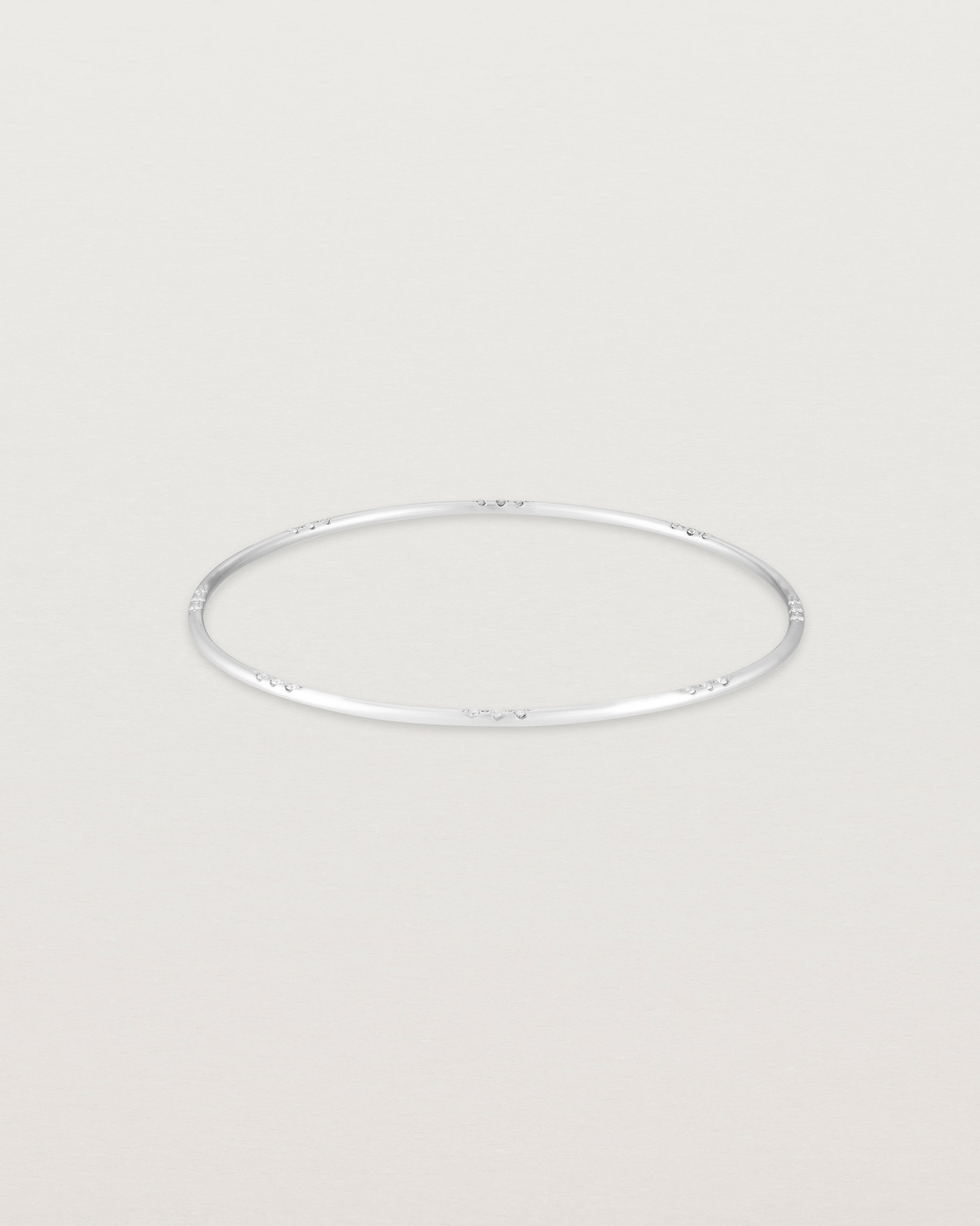 Cascade Oval Bangle | Diamonds | White Gold