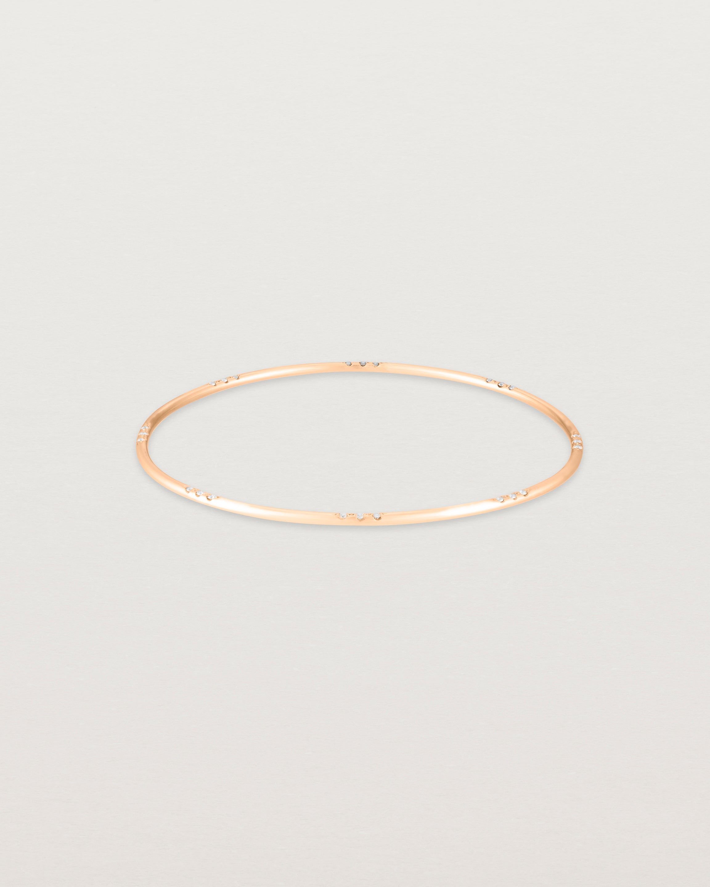 Cascade Oval Bangle | Diamonds | Rose Gold