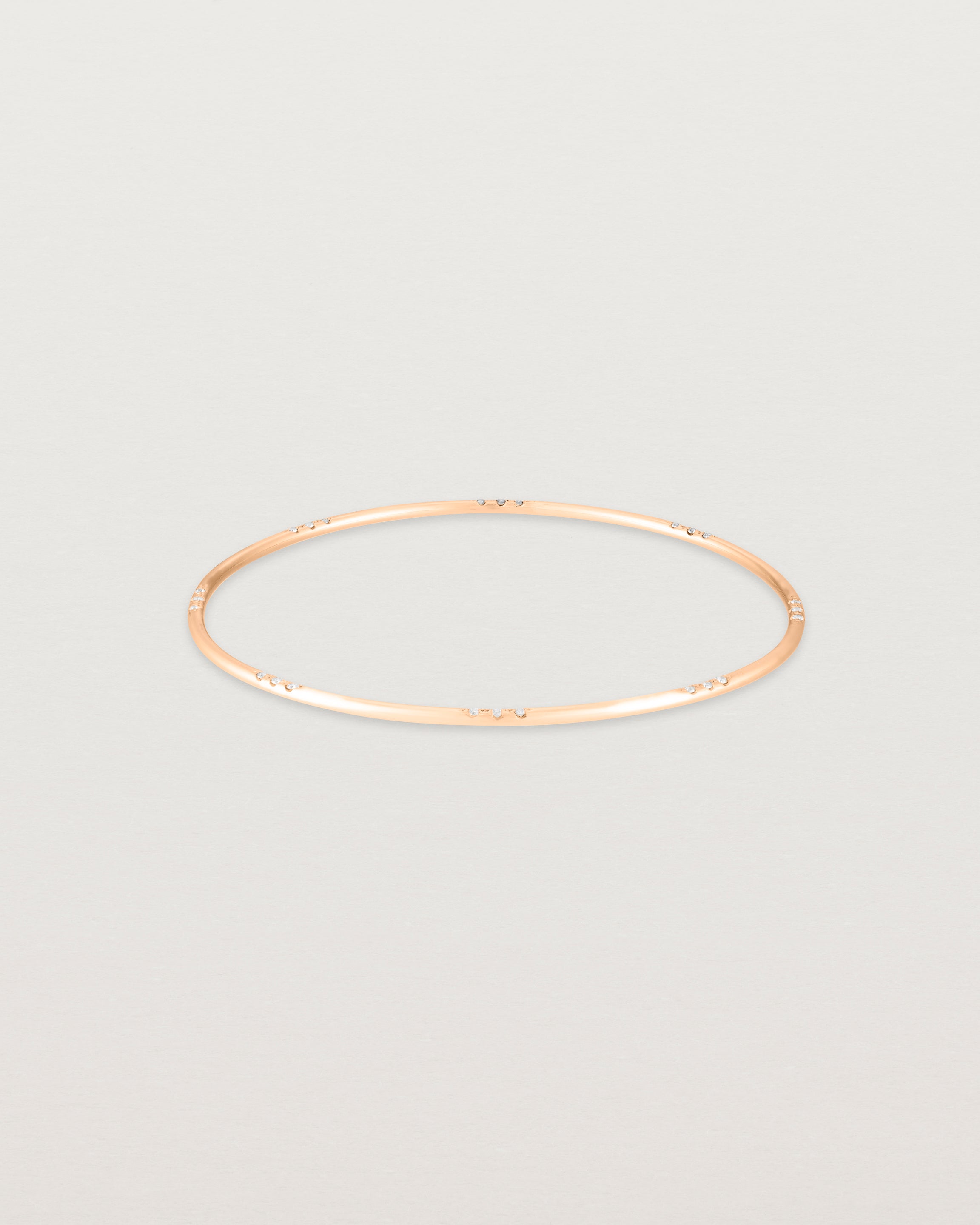 Cascade Oval Bangle | Diamonds | Rose Gold