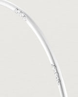 Close up of the Cascade Oval Bangle | Diamonds | White Gold