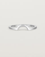 A classic small arc crown ring crafted in white gold