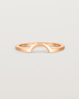 A classic small arc crown ring crafted in rose gold