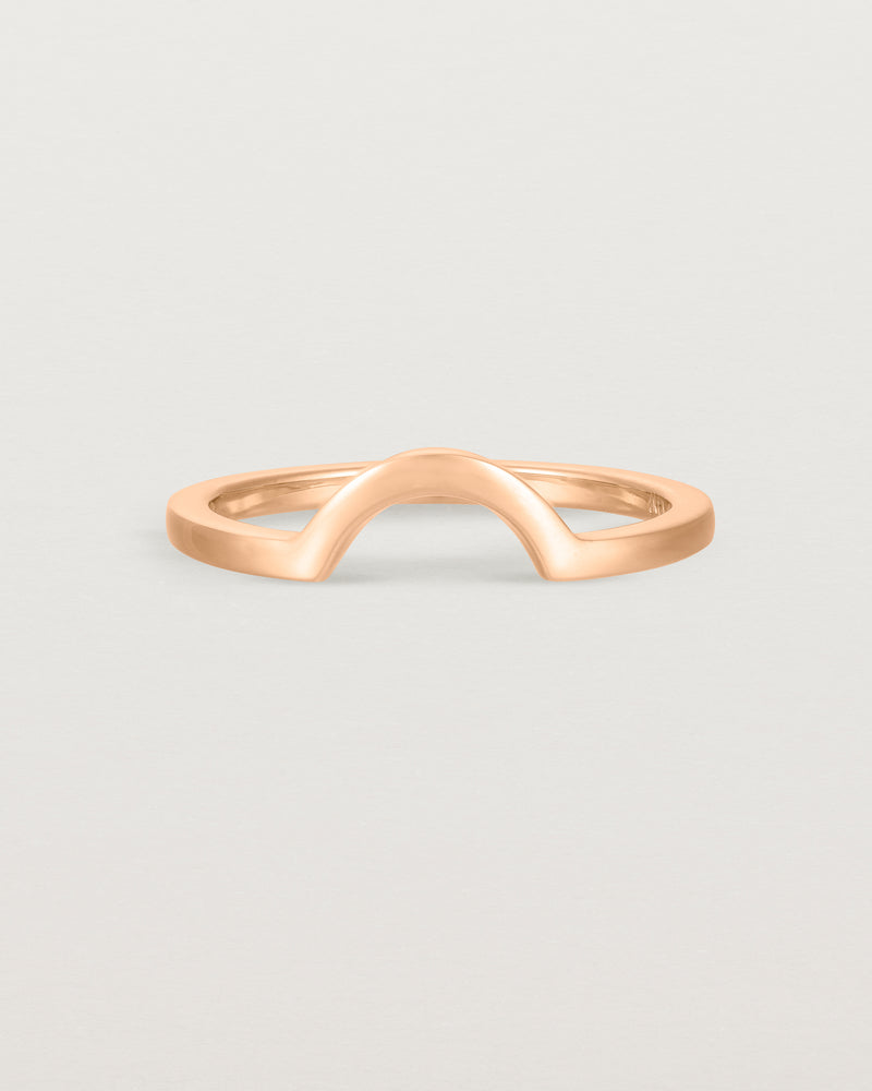 Fit two of a classic small arc crown ring, crafted in rose gold