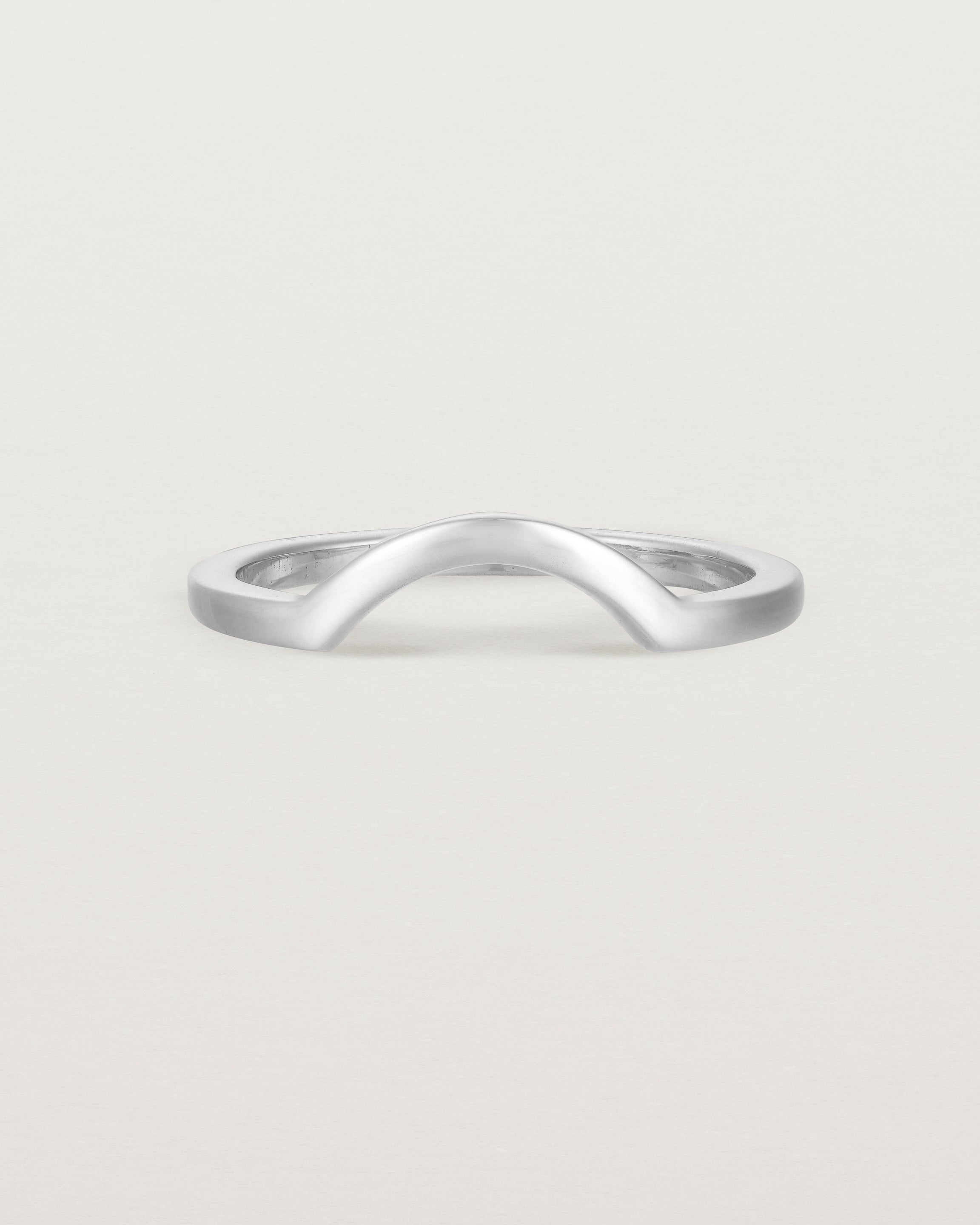 Fit three of a classic small arc crown ring, crafted in white gold