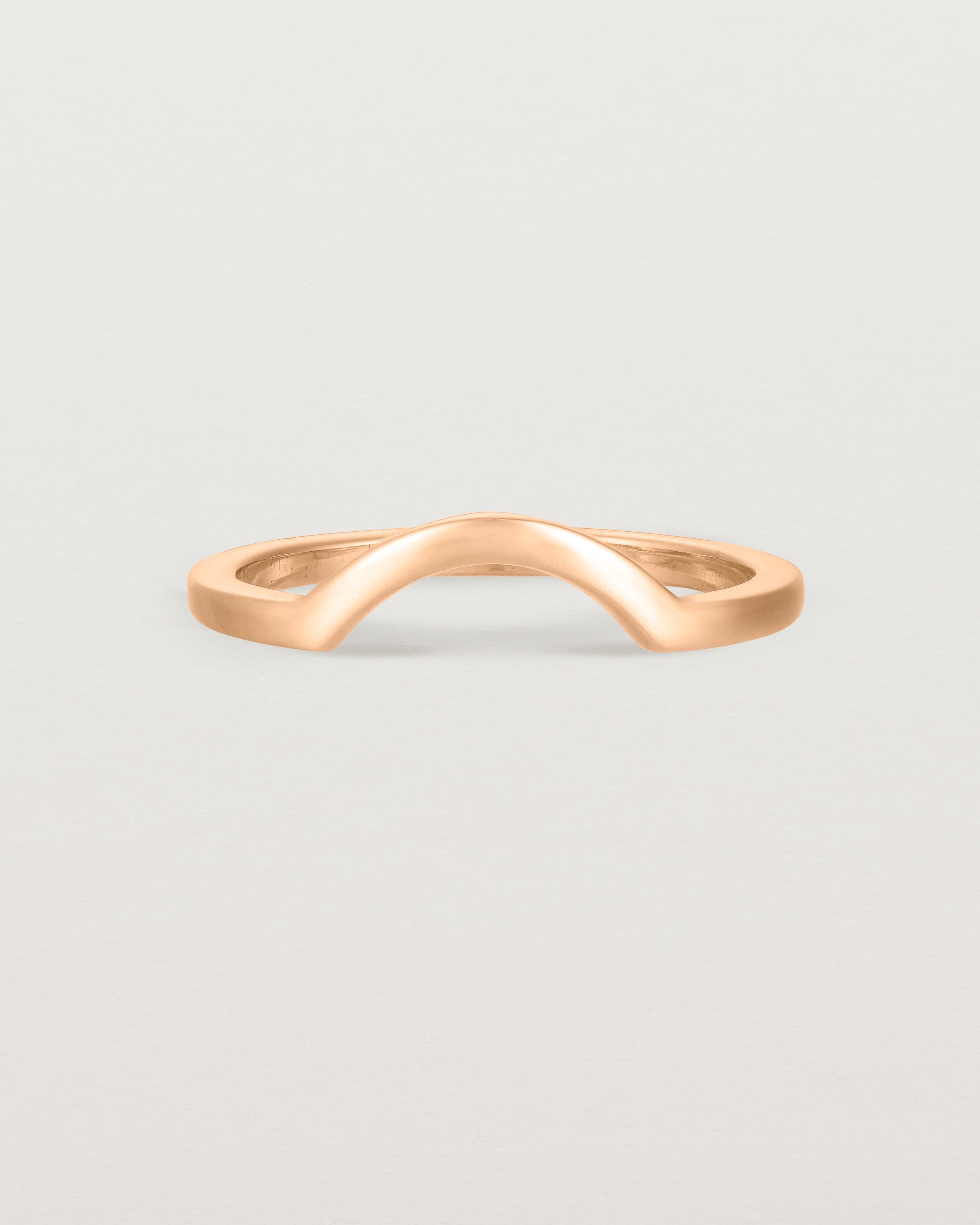 Fit three of a classic small arc crown ring, crafted in rose gold