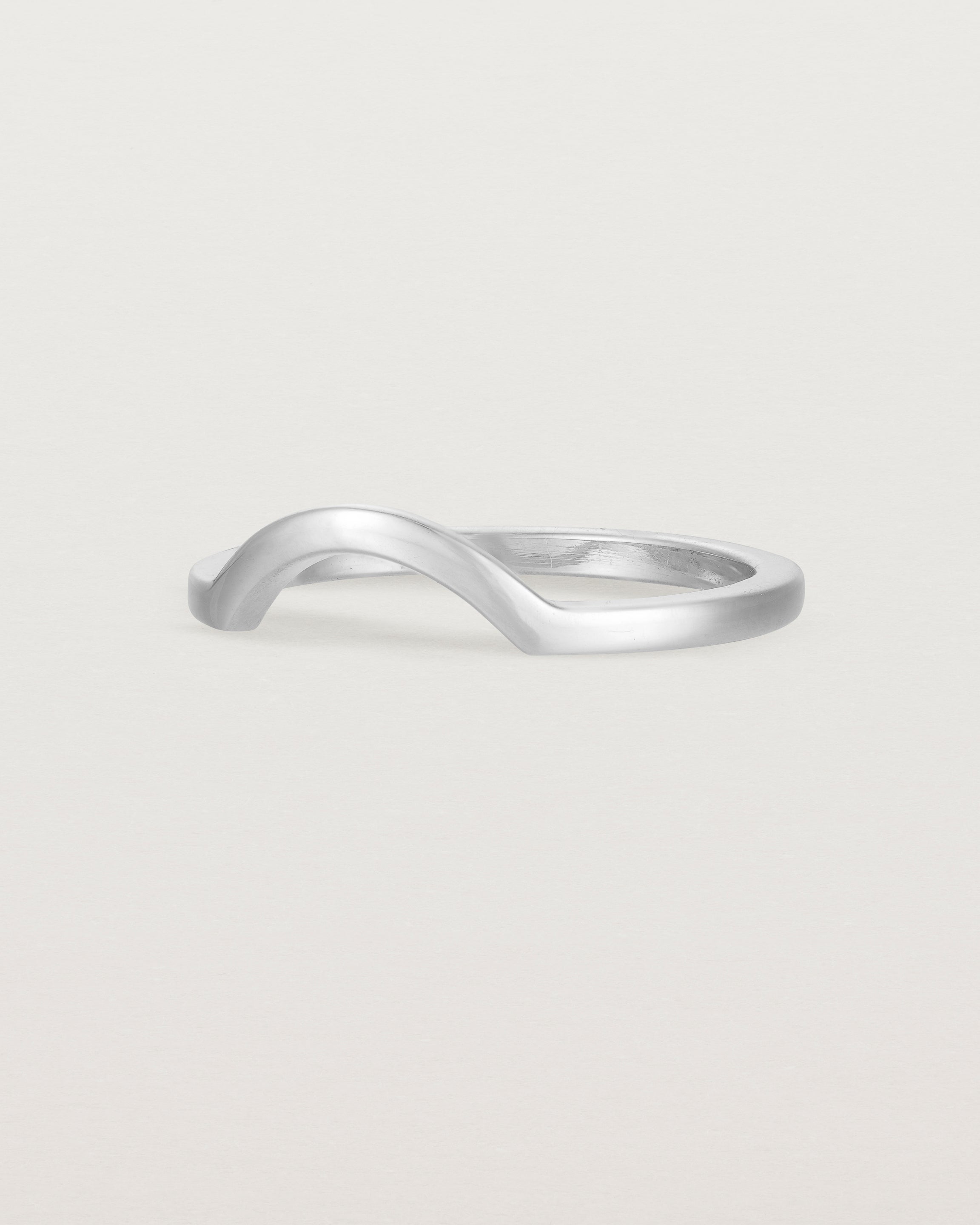 Fit three of a classic small arc crown ring, crafted in white gold