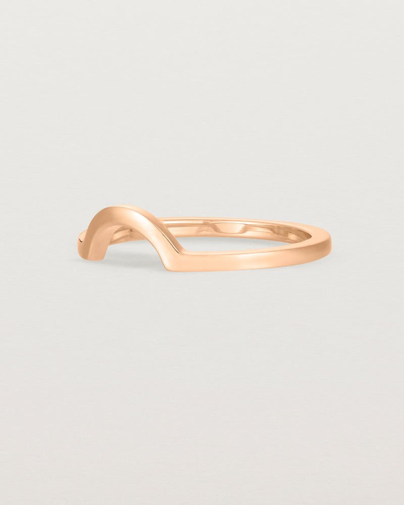 Fit two of a classic small arc crown ring, crafted in rose gold