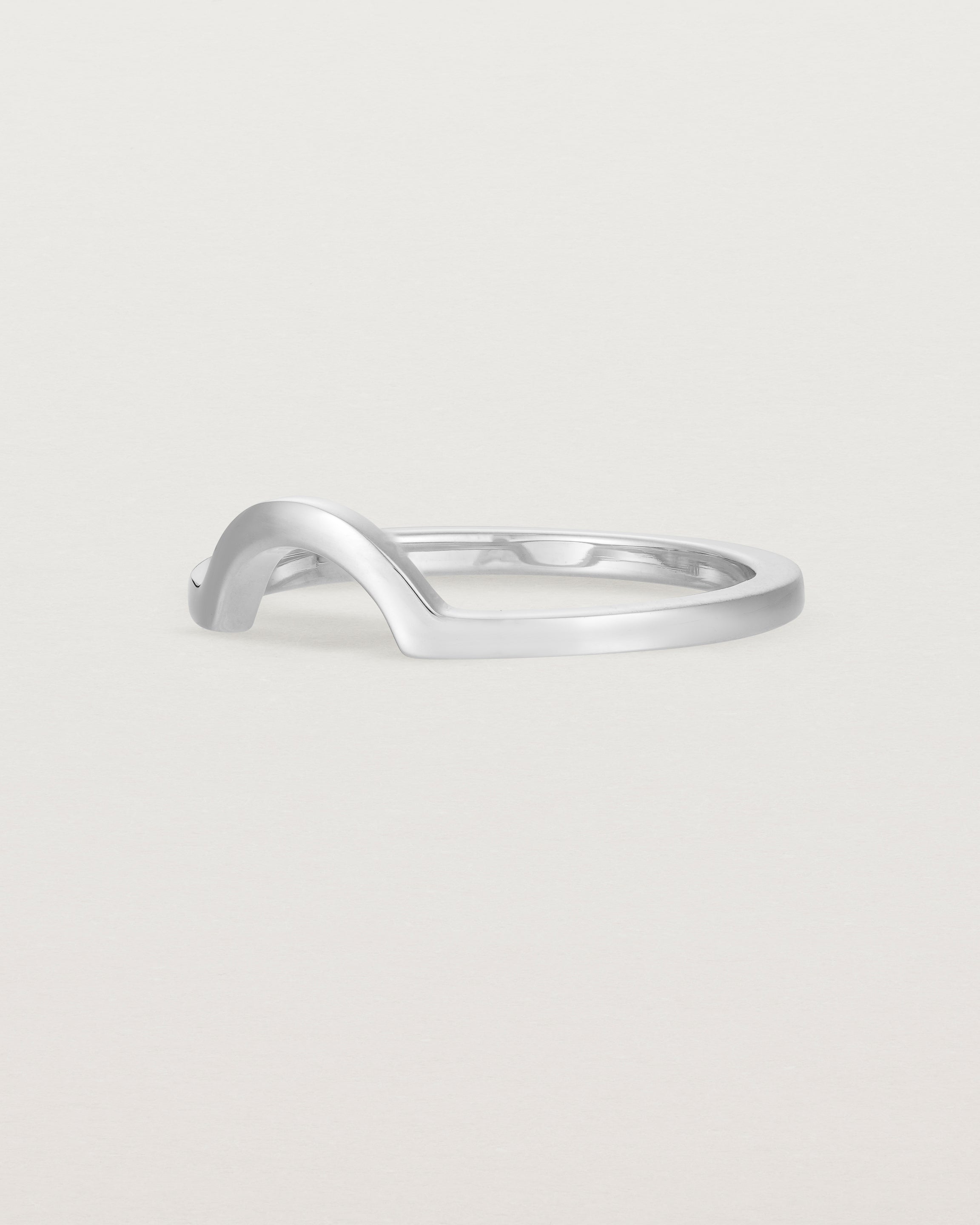 Fit two of a classic small arc crown ring, crafted in white gold