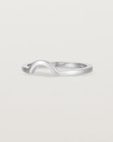 A classic small arc crown ring crafted in white gold