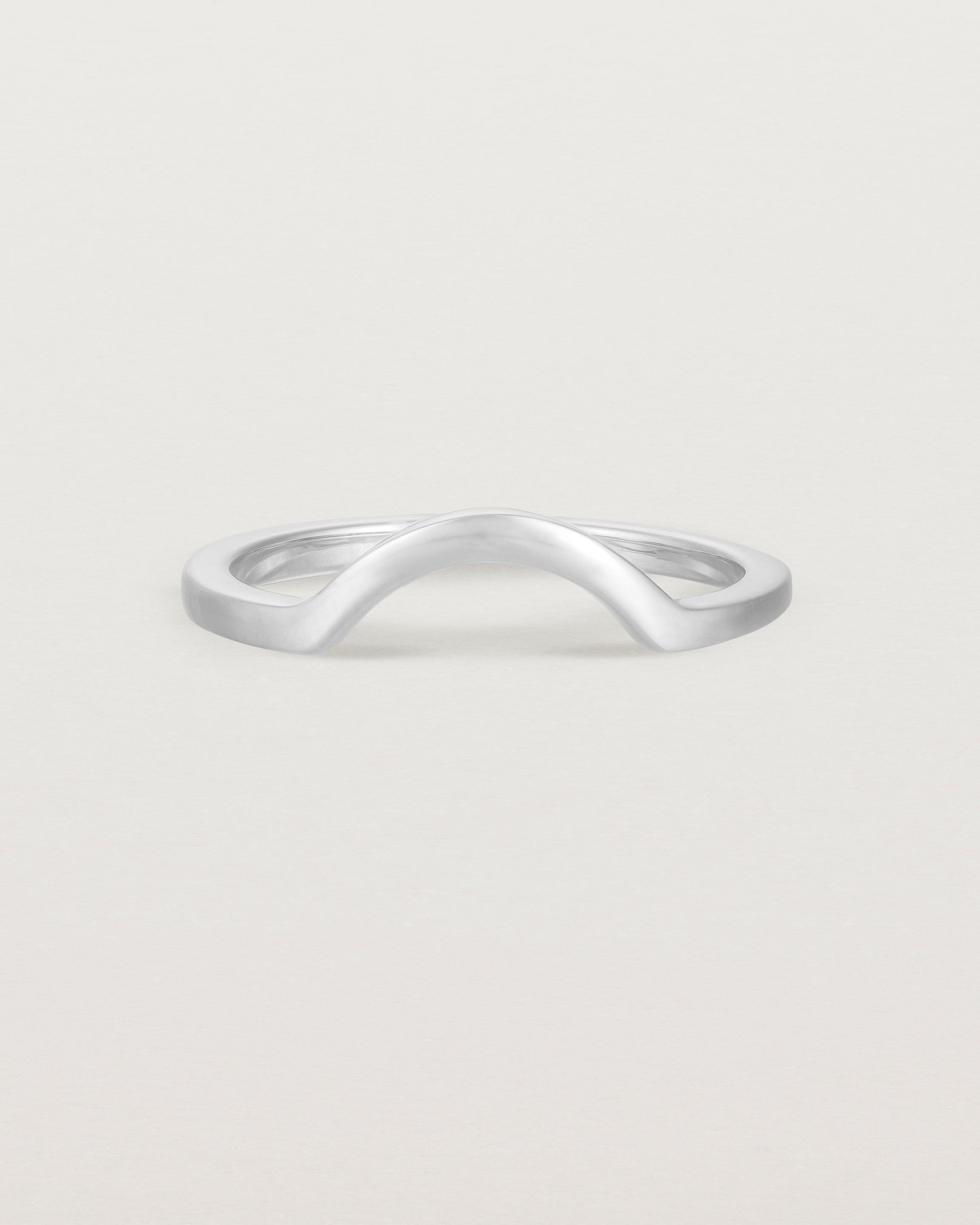 Fit four of a classic small arc crown ring, crafted in white gold