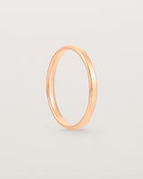 2mm Rose Gold Wedding Band with a Chamfered Edge 