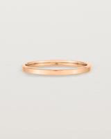 2mm Rose Gold Wedding Band with a Chamfered Edge 