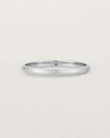 A fine, classic wedding band in sterling silver