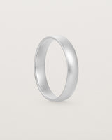 A classic 4mm wedding band crafted in sterling silver