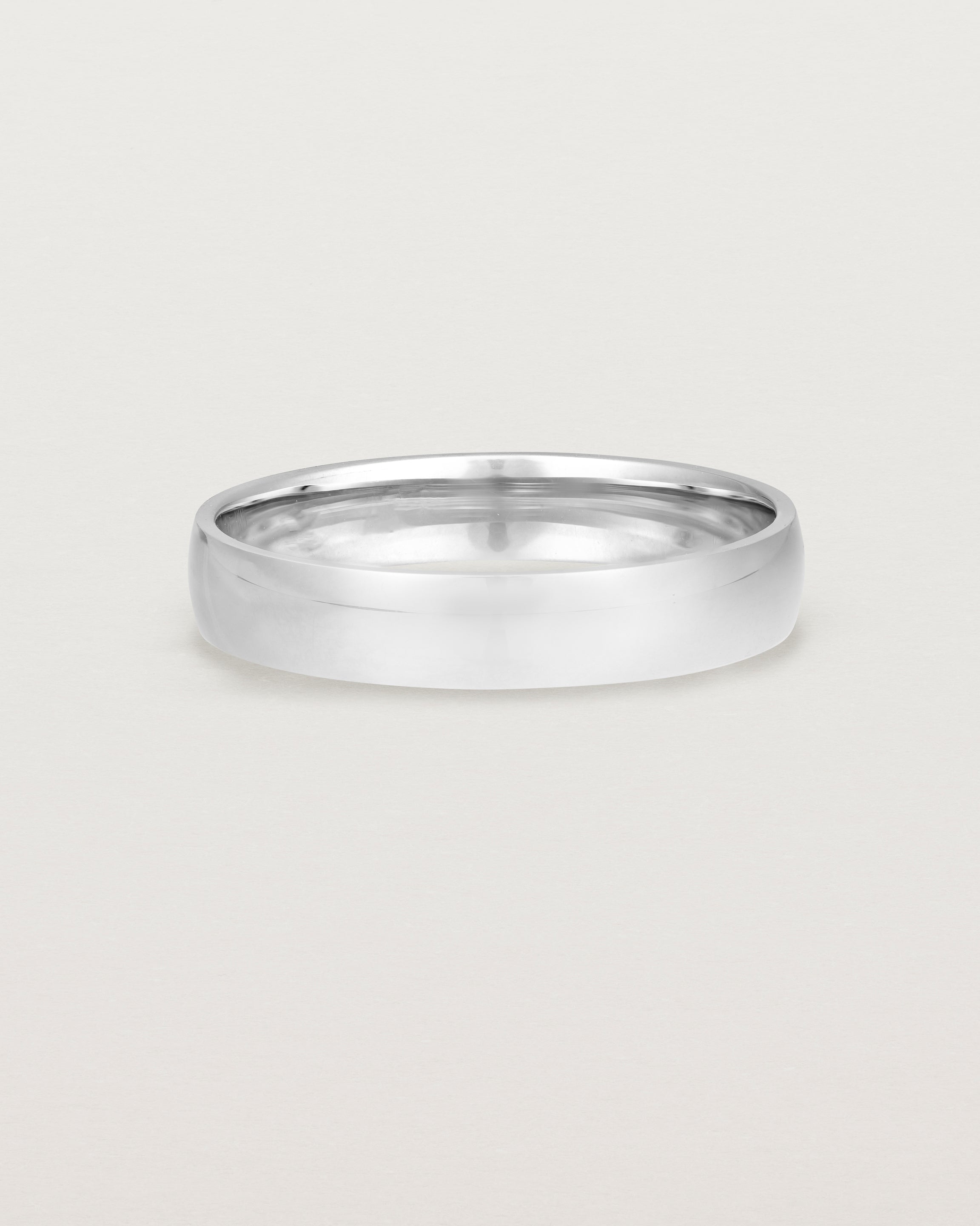 A classic 4mm wedding band crafted in sterling silver