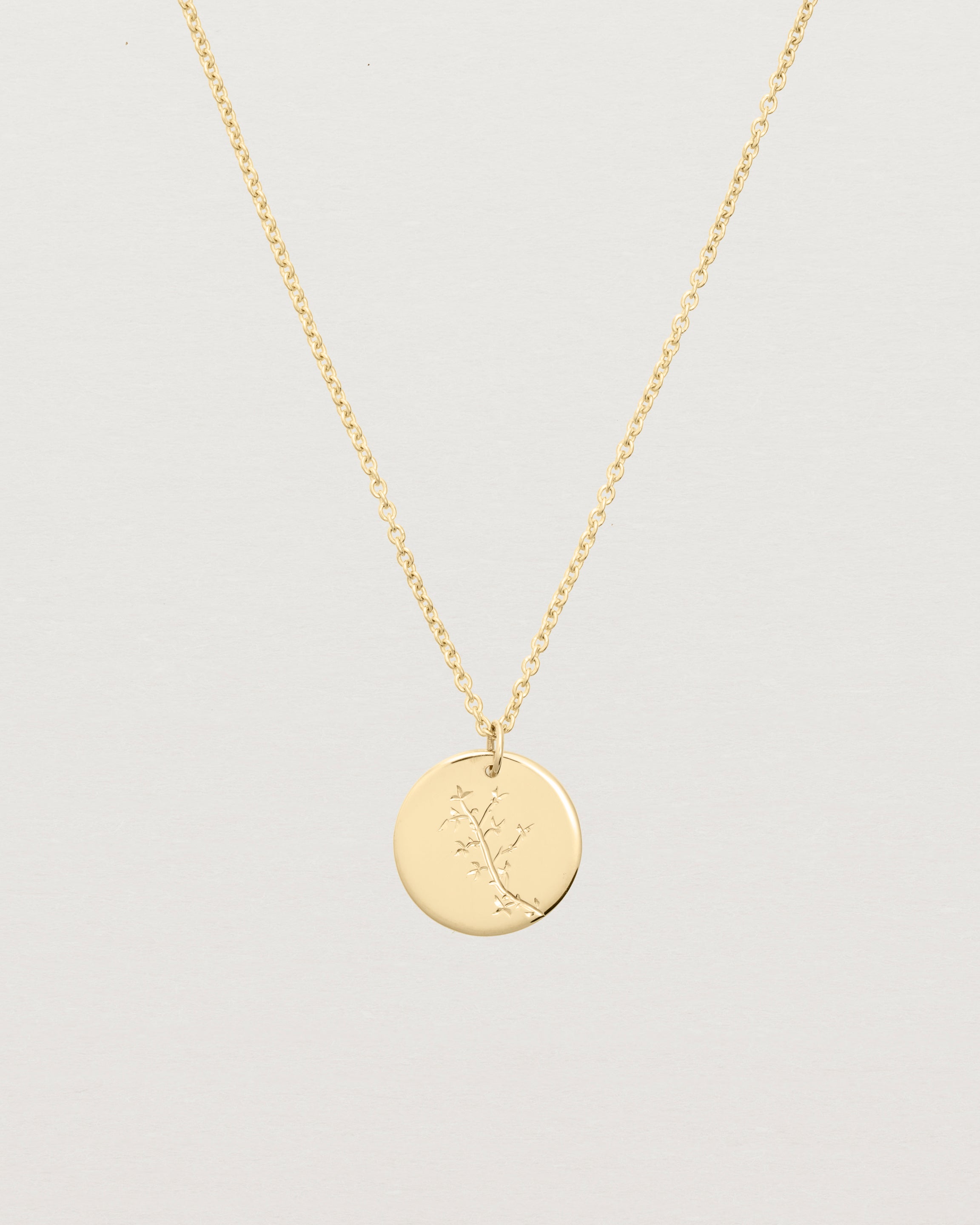 Clematis Vine Necklace Yellow Gold Natalie Marie Jewellery