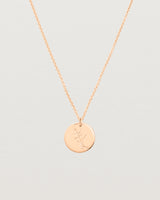 rose gold engraved necklace with a botanical vine engraving