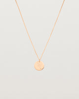 rose gold engraved necklace with a botanical vine engraving