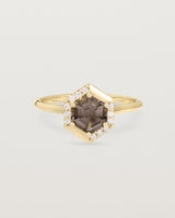 Cleo Halo Ring | Smokey Quartz & Diamonds