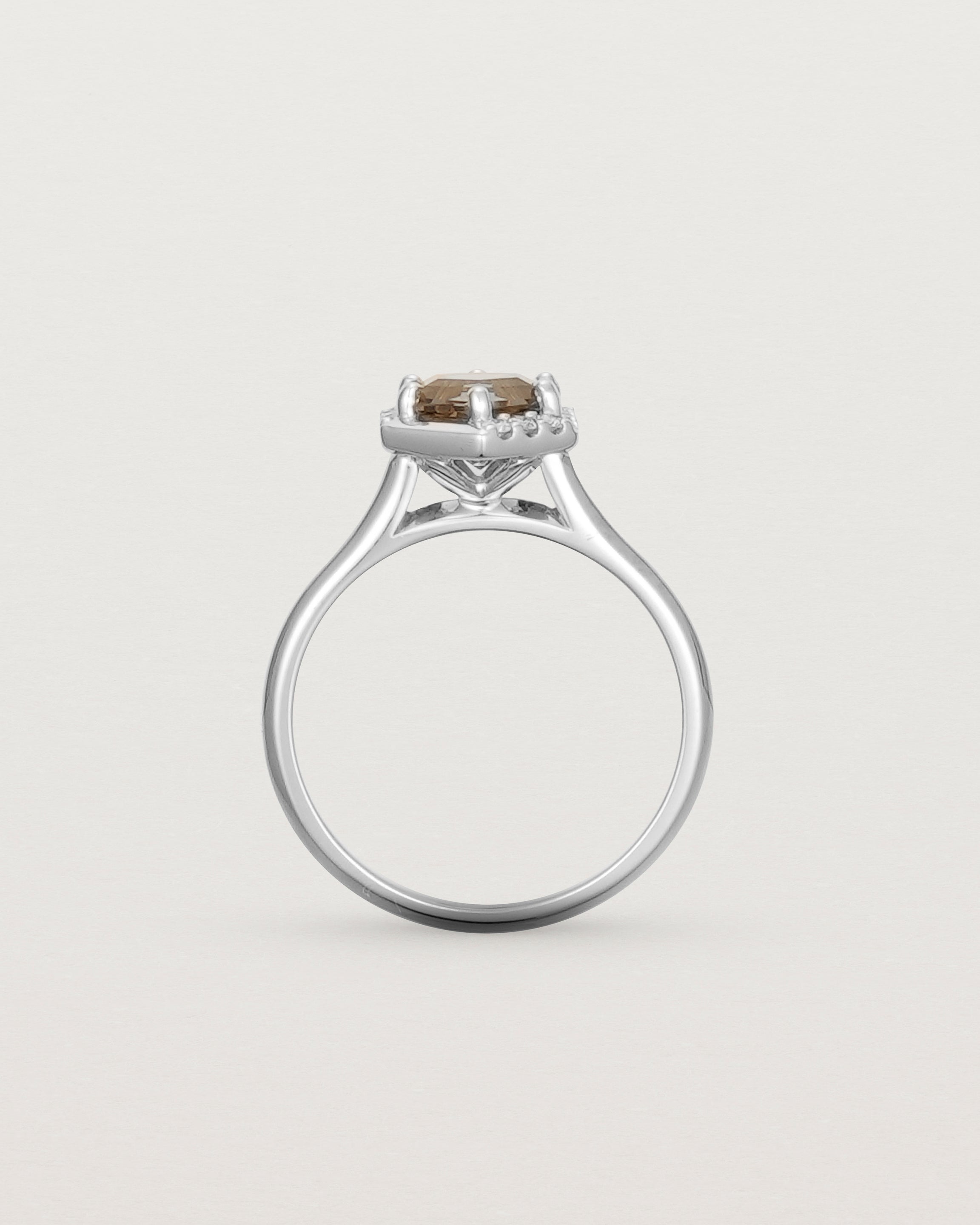Cleo Halo Ring | Smokey Quartz & Diamonds