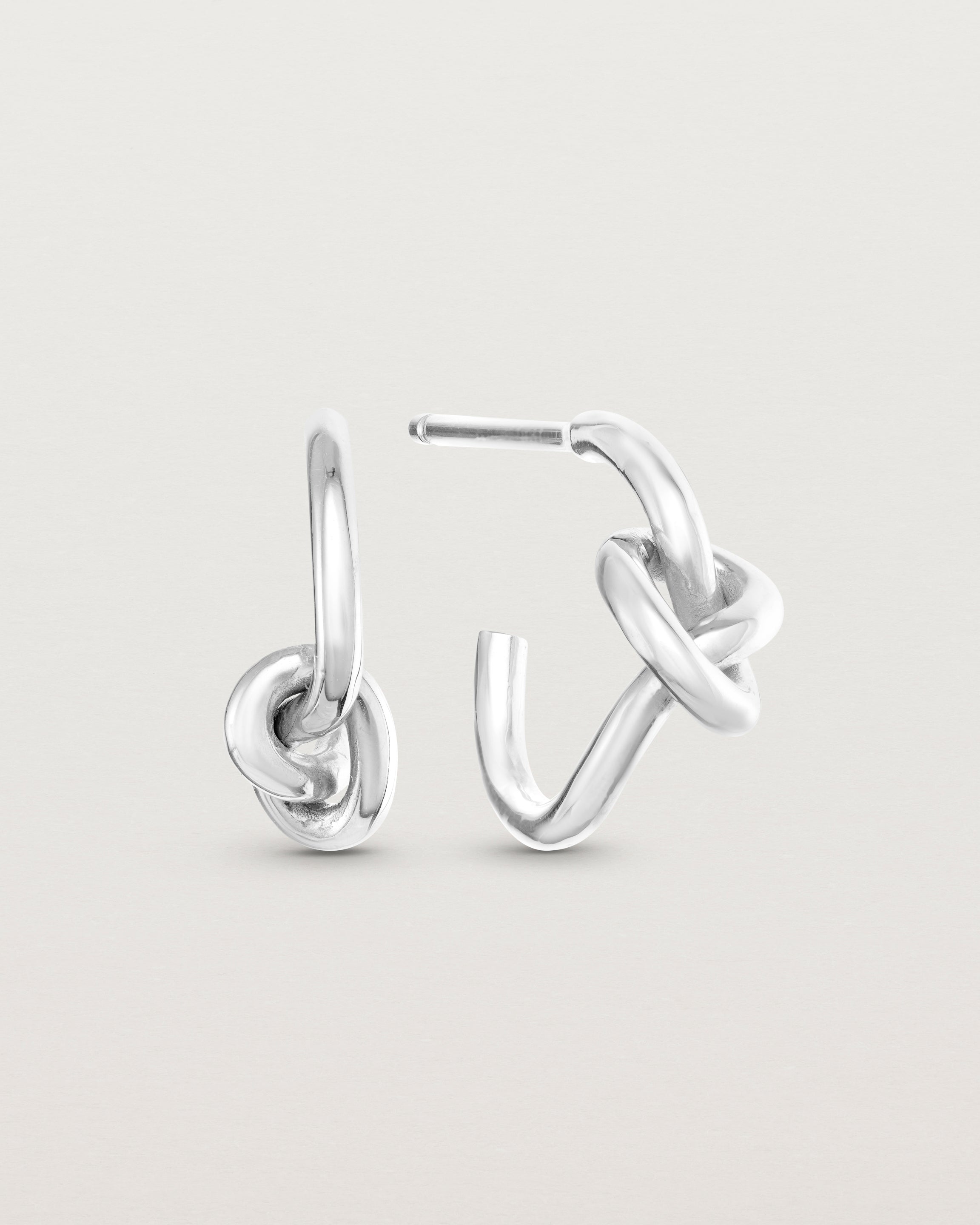 A pair of Dà anam Hoops in sterling silver.
