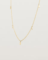 Angled view of the Daisy Chain Necklace | Yellow Gold.