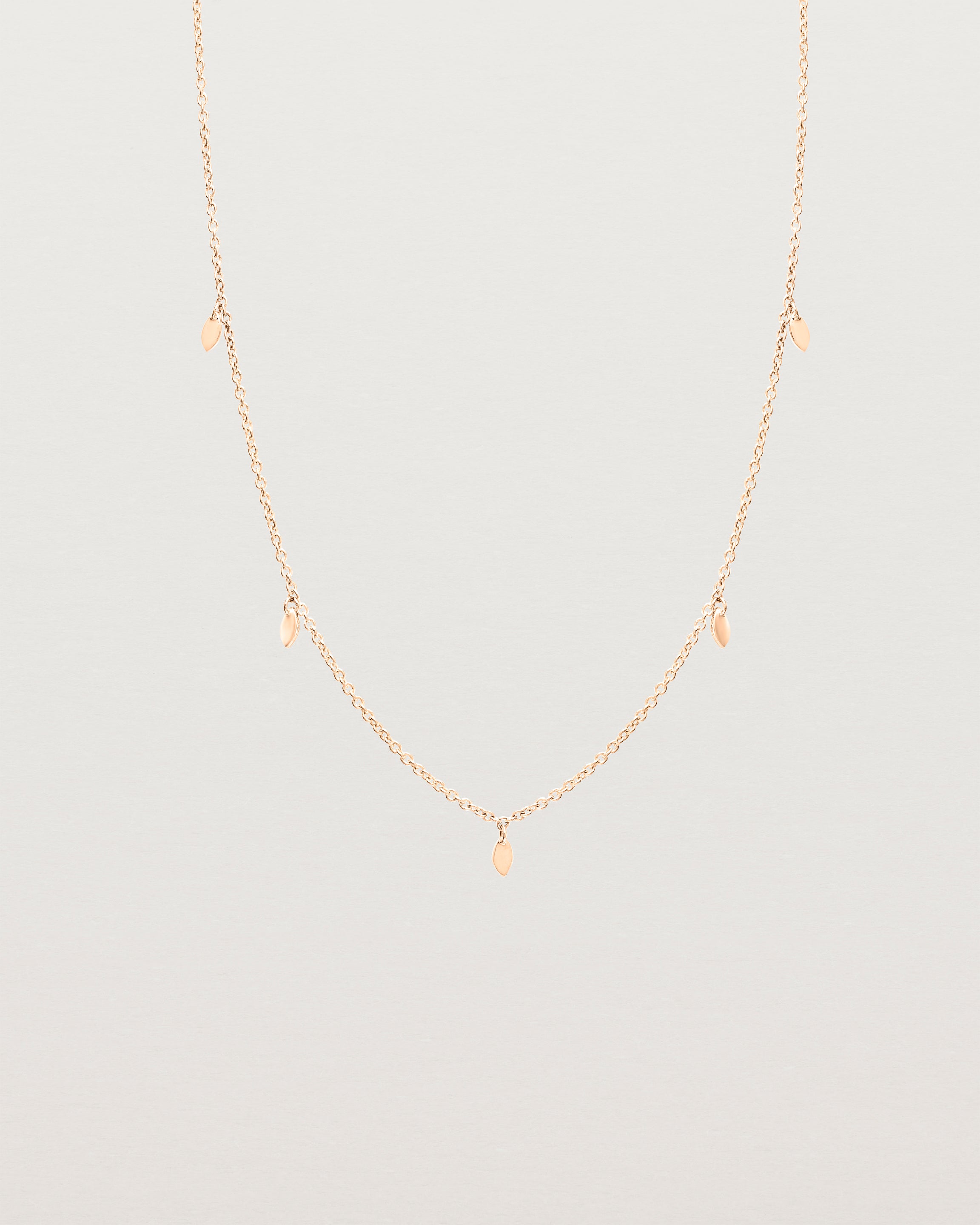 Front view of the Daisy Chain Necklace | Rose Gold.