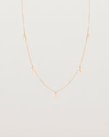 Front view of the Daisy Chain Necklace | Rose Gold.