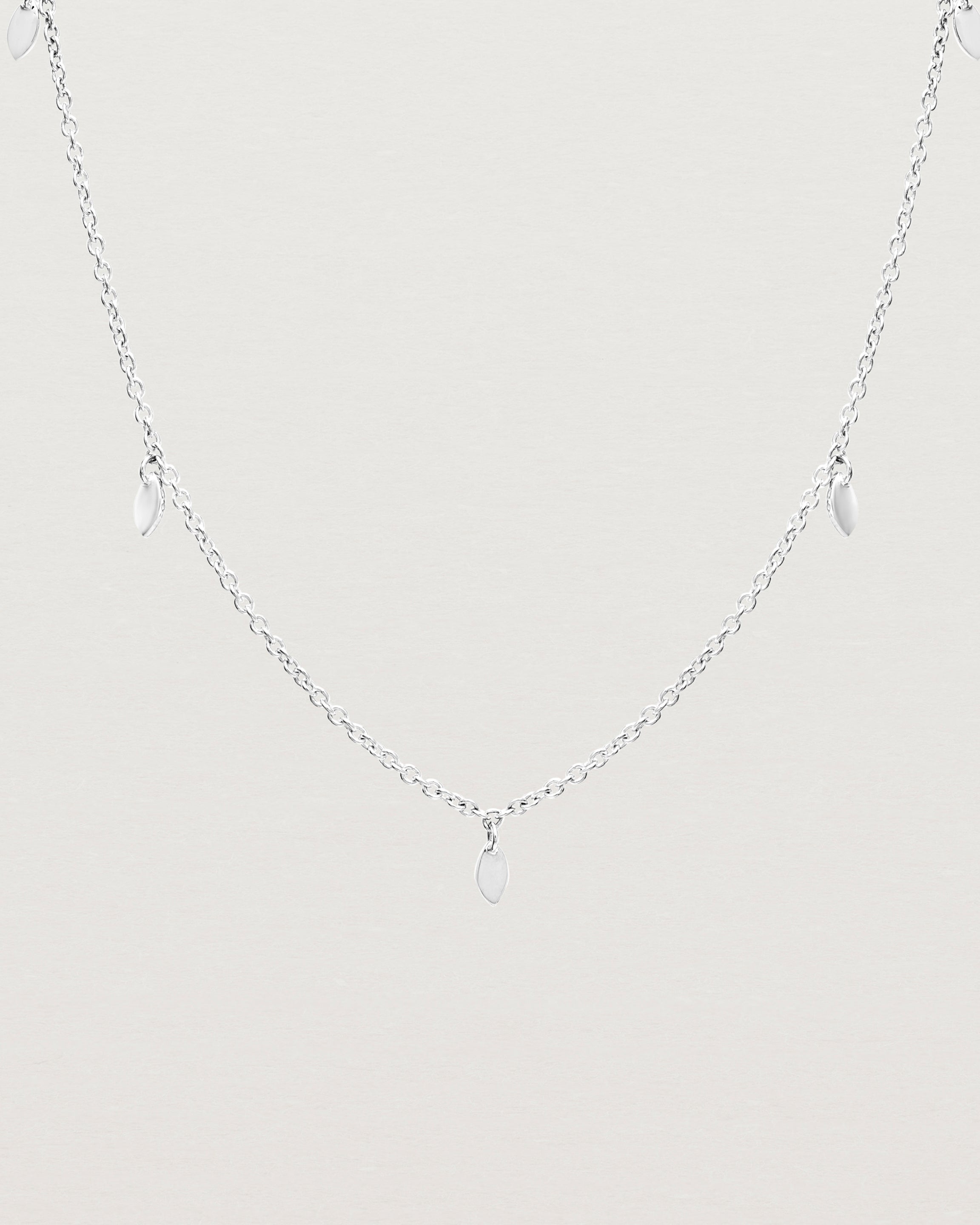 Close up view of the Daisy Chain Necklace | Sterling Silver.