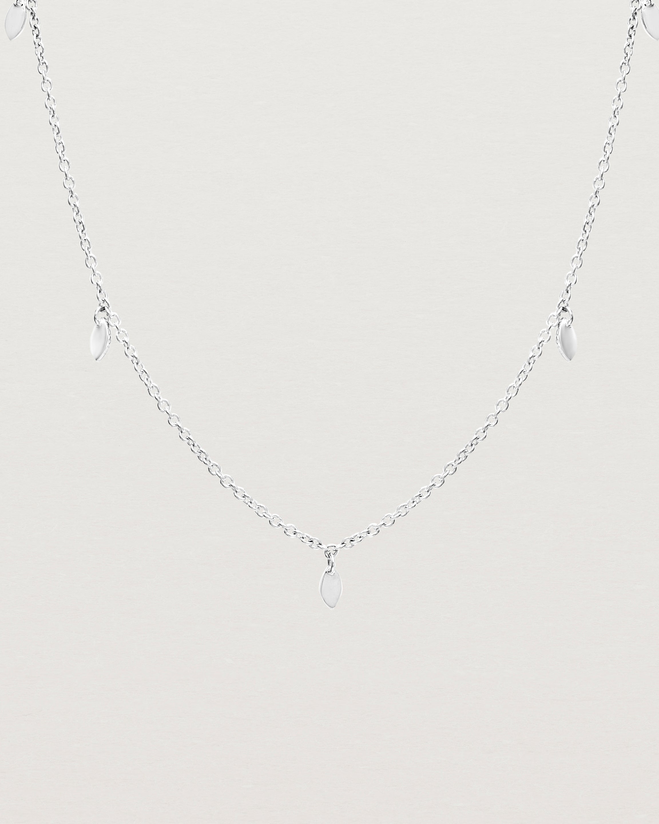 Close up view of the Daisy Chain Necklace | Sterling Silver.
