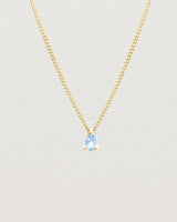 Front view of the Danaë Slider Pendant | Sapphire | Yellow Gold.