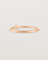 Back view of the Danaë Stacking Ring | Sapphire in rose gold.