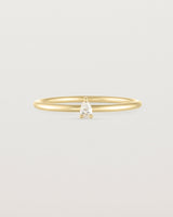 Front view of the Danaë Stacking Ring | Diamond in yellow gold.