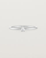 Front view of the Danaë Stacking Ring | Diamond in white gold.
