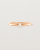 Front view of the Danaë Stacking Ring | Diamond in rose gold.