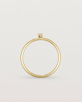 Standing view of the Danaë Stacking Ring | Diamond in yellow gold.