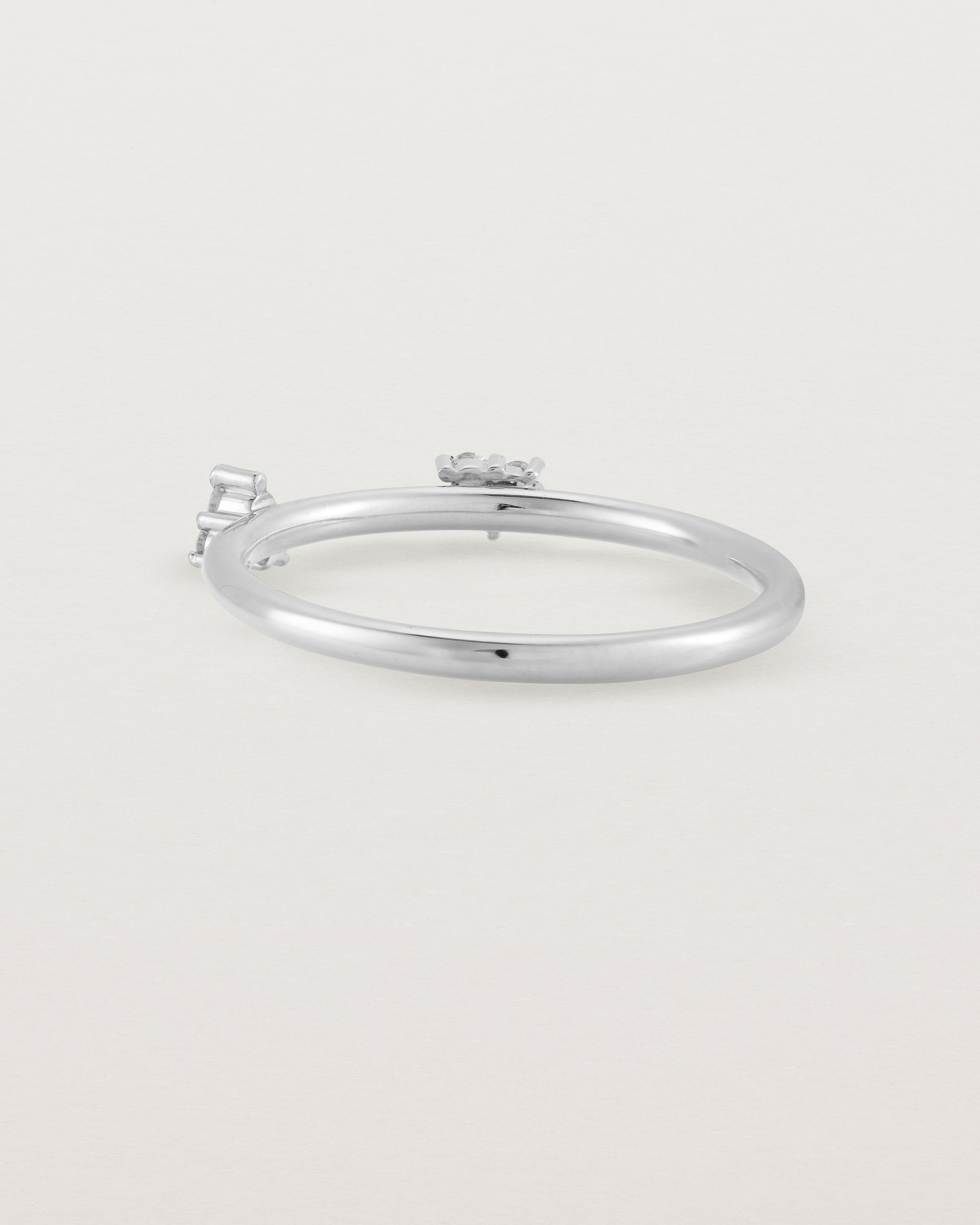 Back view of the Della Cluster Ring | Diamonds | White Gold.