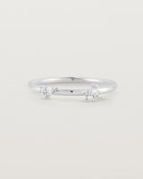 Front view of the Della Cluster Ring | Diamonds | White Gold.