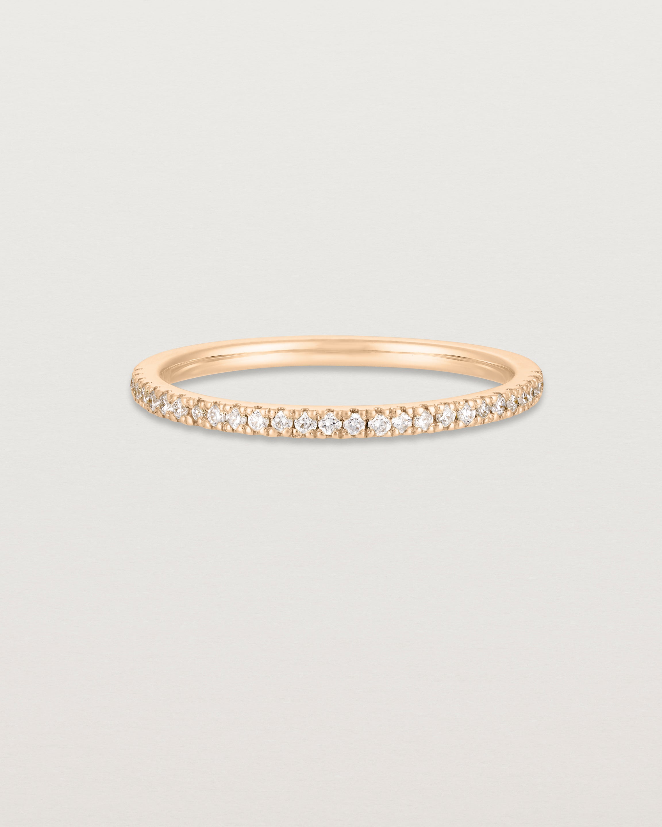 Front view of the Demi Queenie | White Diamonds in rose gold.
