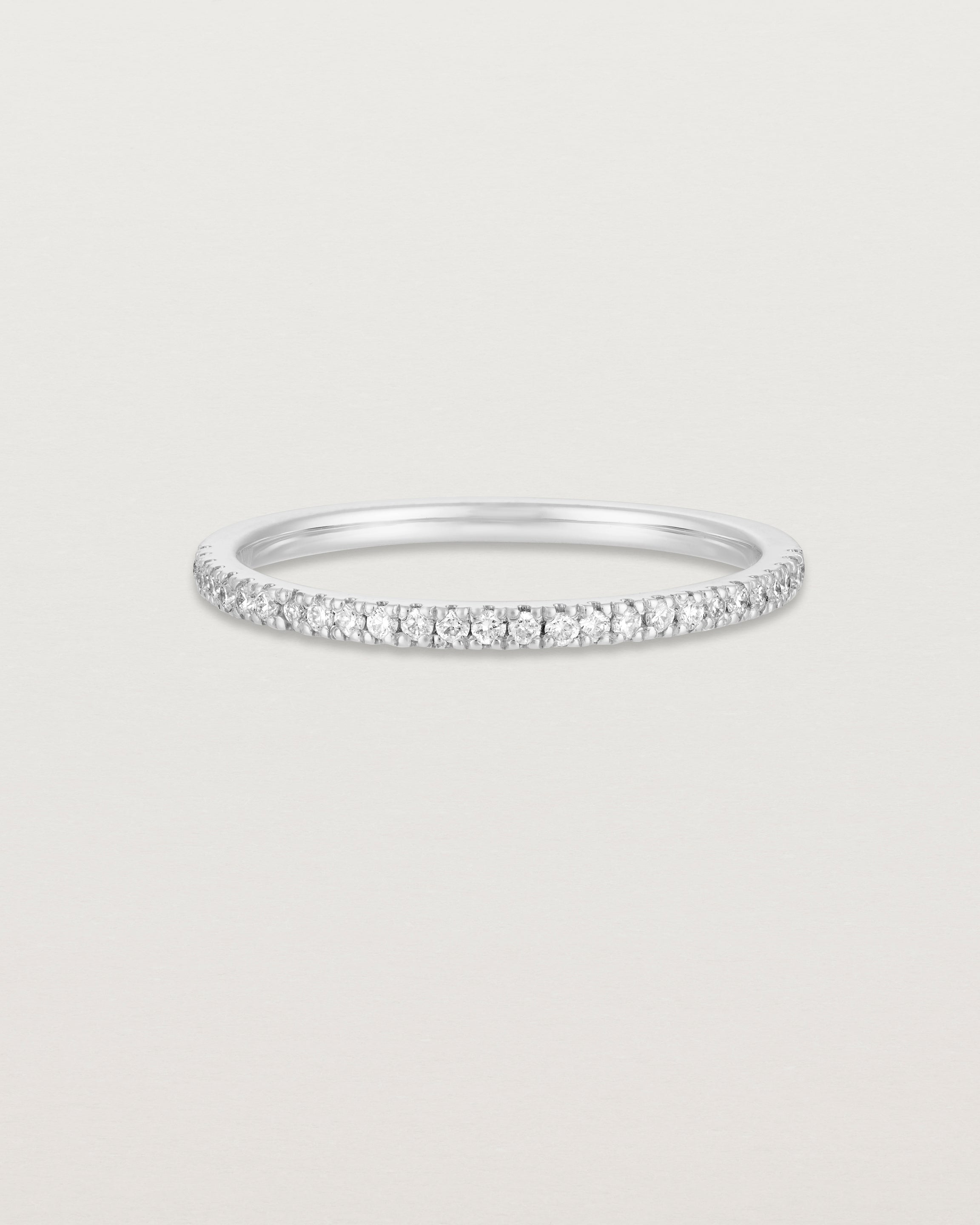 Front view of the Demi Queenie | White Diamonds in white gold.