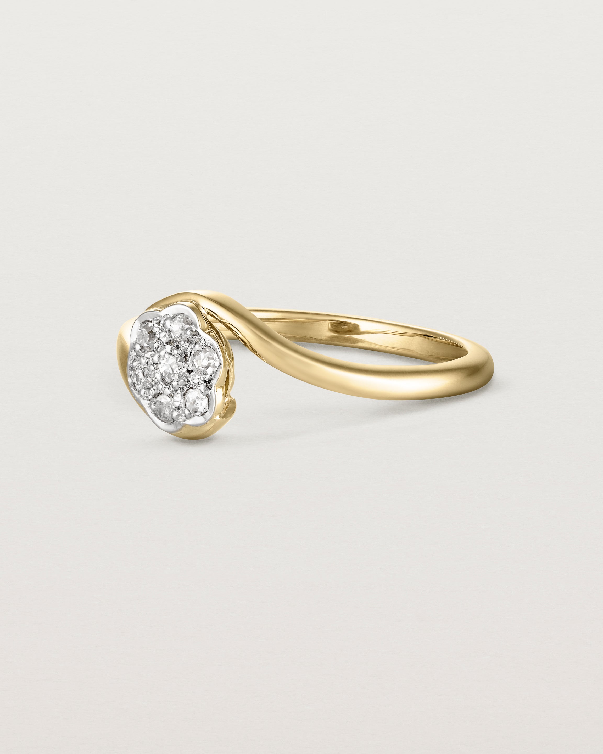 Angled view of the Phoebe Vintage Ring | Diamonds.