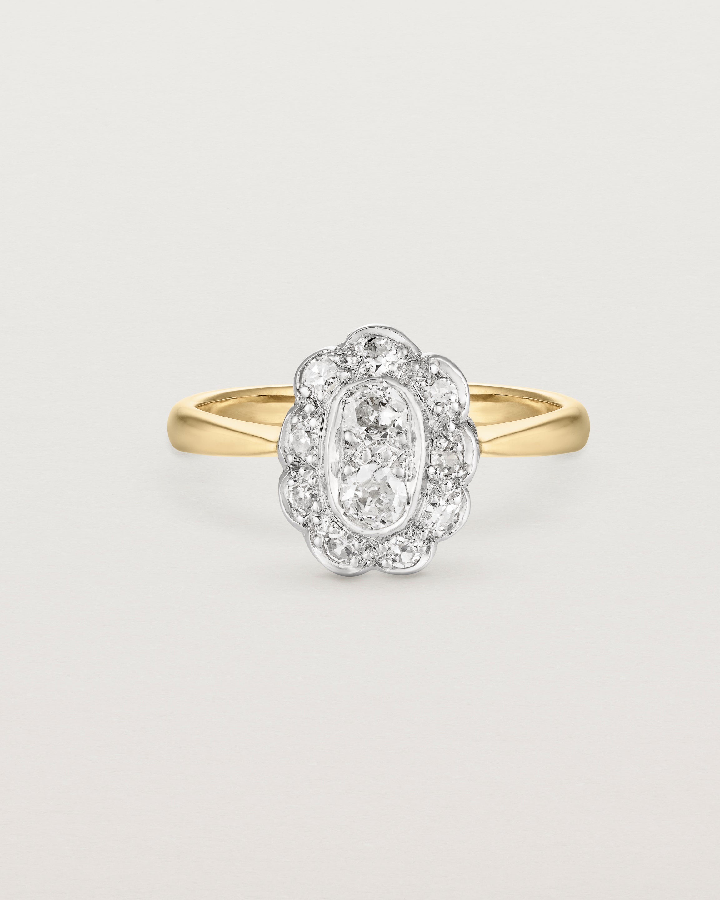 Front view of the Clementine Vintage Ring | Diamonds.