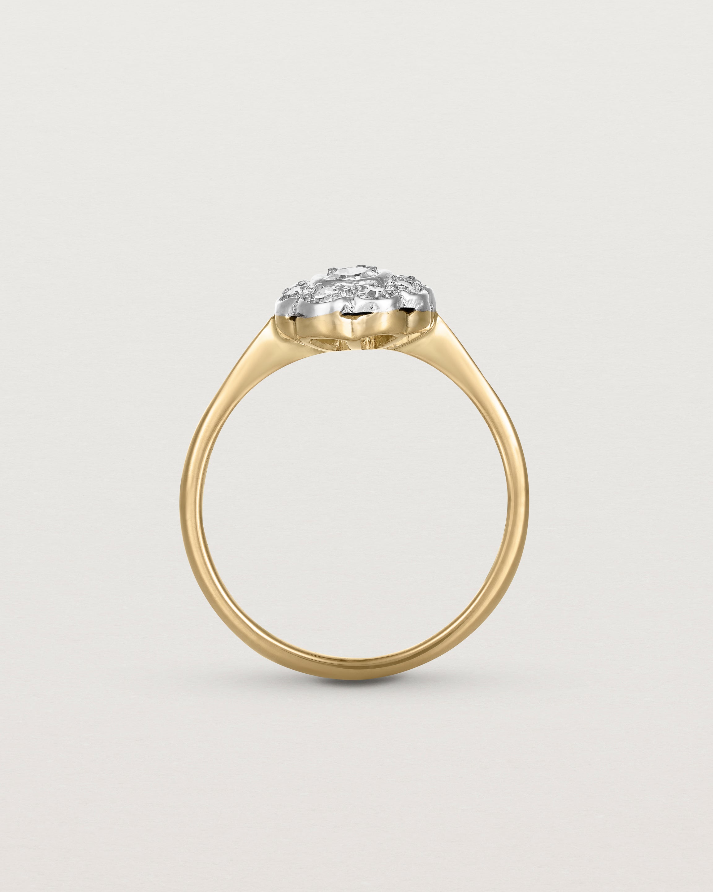 Standing view of the Clementine Vintage Ring | Diamonds.