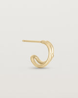 Side view of the Double Reliquum Hoops in yellow gold.