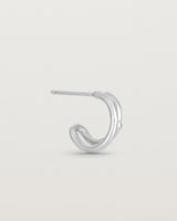 Side view of the Double Reliquum Hoops in white gold.