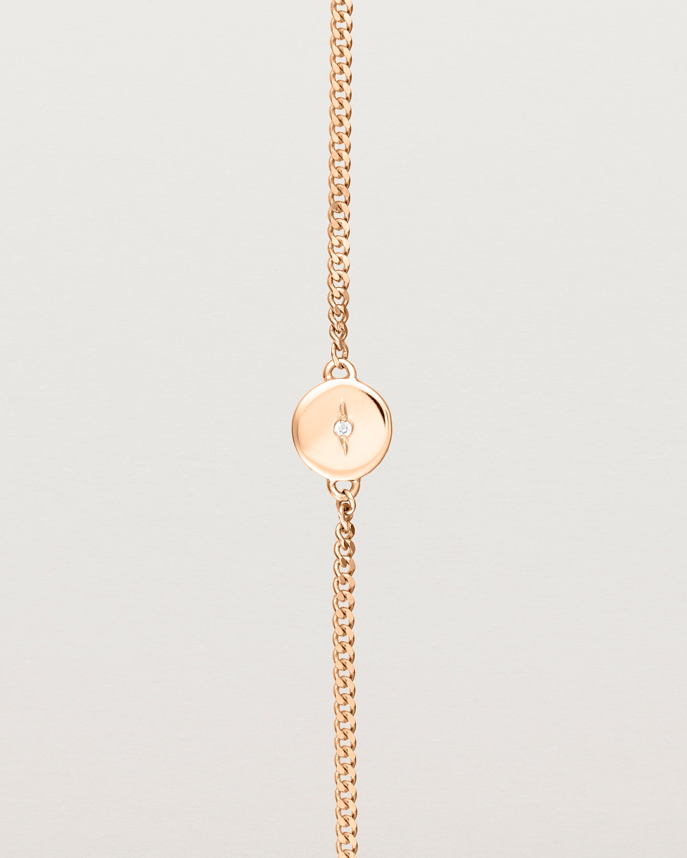 Close up of the Eily Bracelet | Birthstone in rose gold.