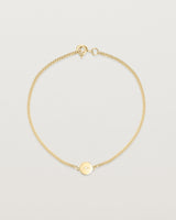 Top view of the Eily Bracelet | Birthstone in yellow gold.