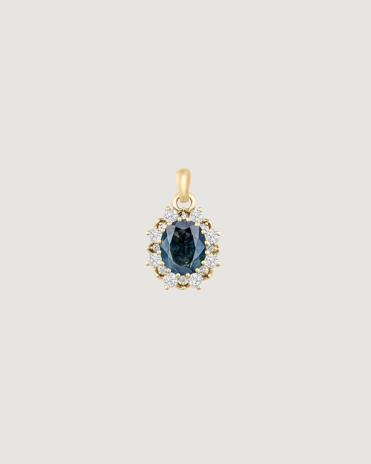 Eirene Halo Charm | Australian Sapphire & Natural Diamonds