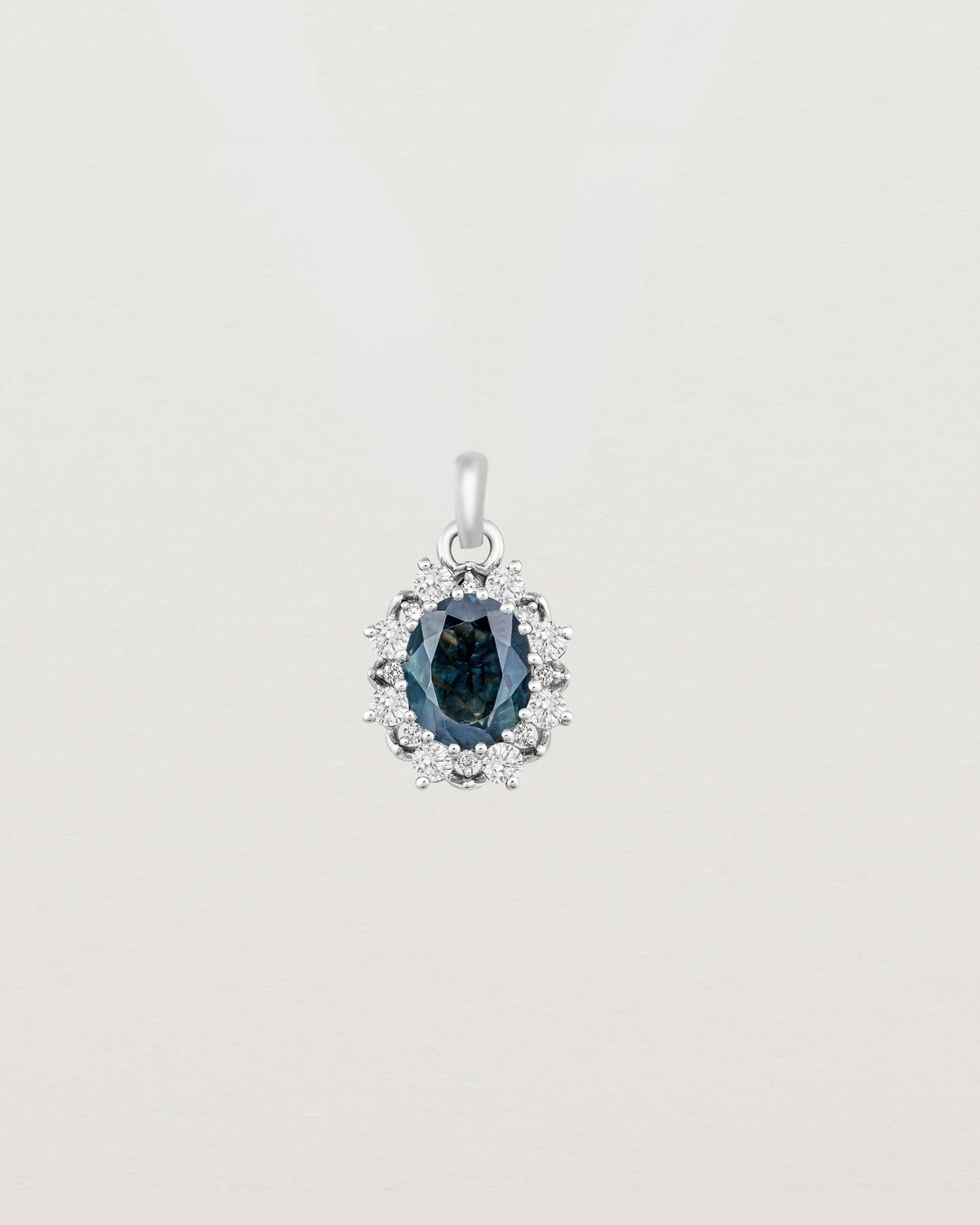 Eirene Halo Charm | Australian Sapphire & Natural Diamonds