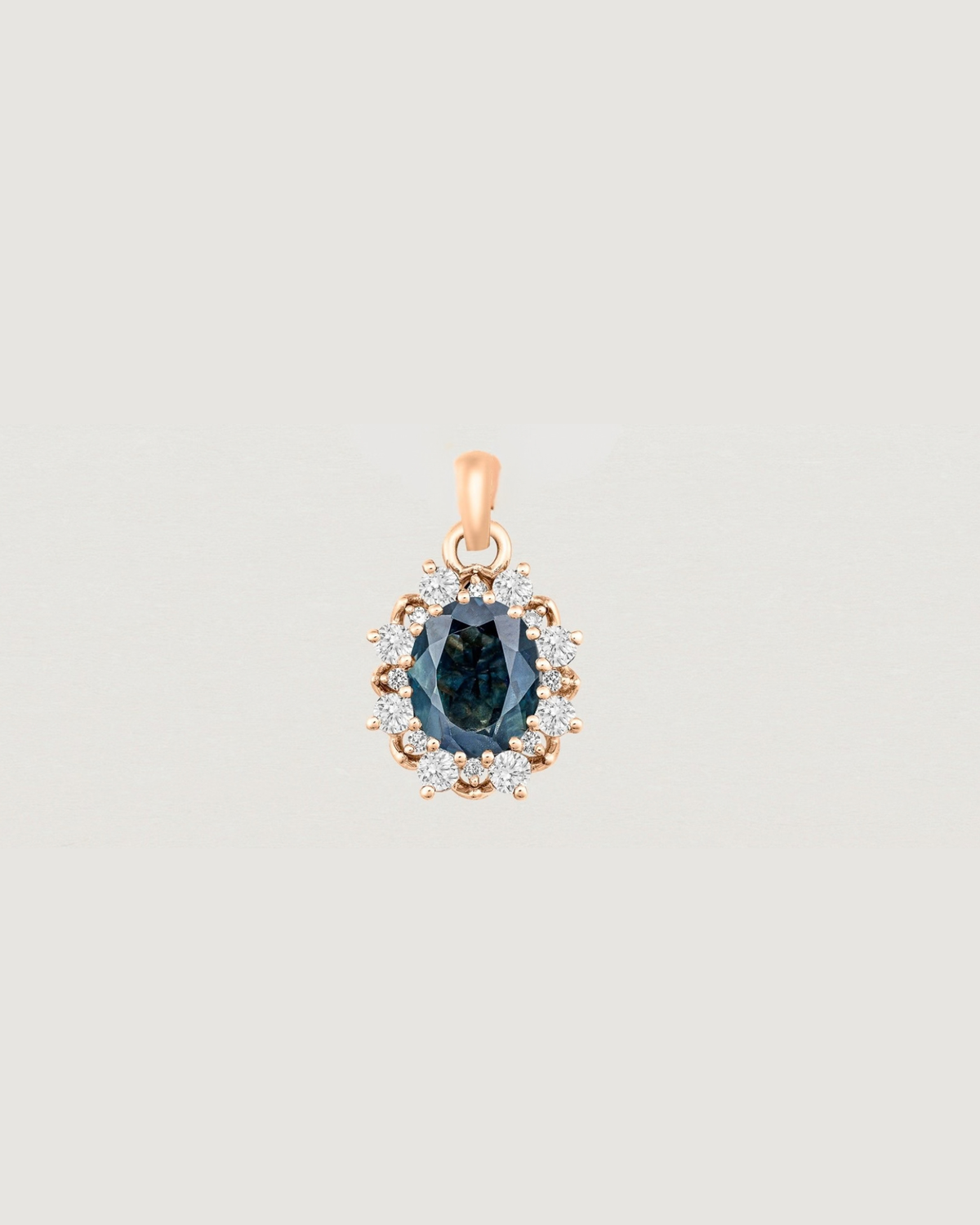 Eirene Halo Charm | Australian Sapphire & Natural Diamonds